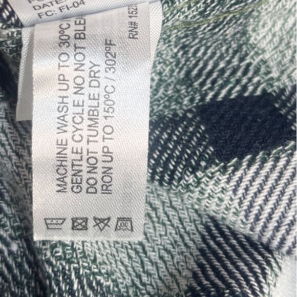 Smith Mills Flannel Shirt Mens Blue Green New Plaid Button Front Warm - Picture 7 of 9